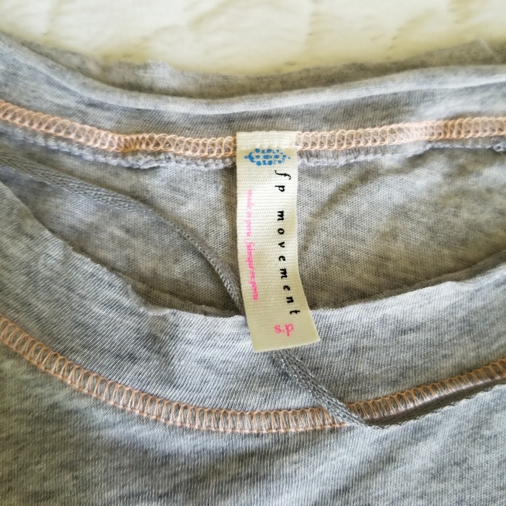 HP NEW Free People grey long sleeved shirt tee top - Picture 5 of 8